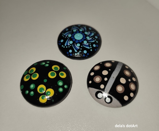 Kleine Holz-Magnete im 3er Set #16