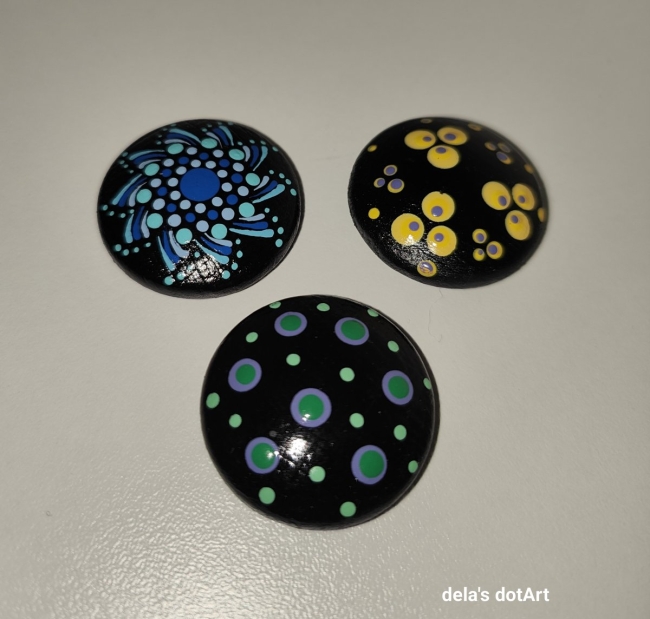 Kleine Holz-Magnete im 3er Set #17