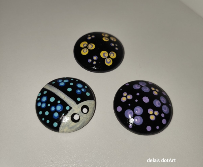 Kleine Holz-Magnete im 3er Set #18